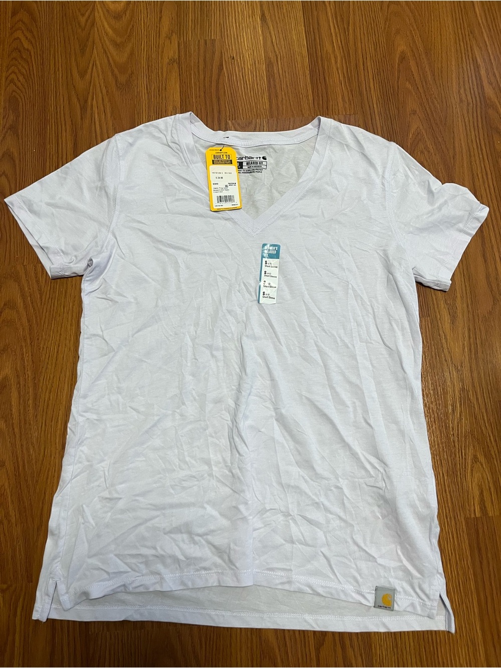 Carhartt Women's Short Sleeve V-Neck Tee - Light Lavender